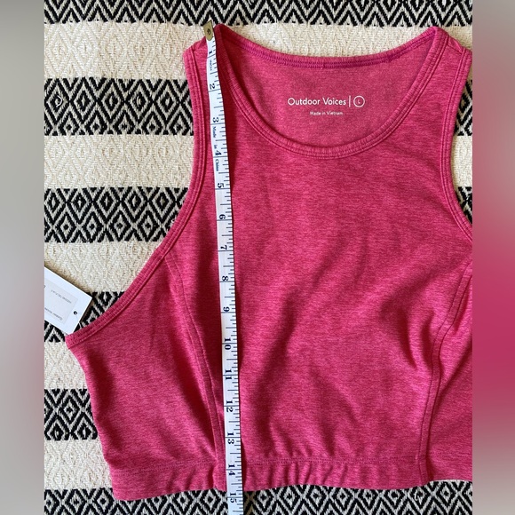 NWT Outdoor Voices x Bev Atheta Crop Top Flamingo Pink - large - Picture 11 of 11